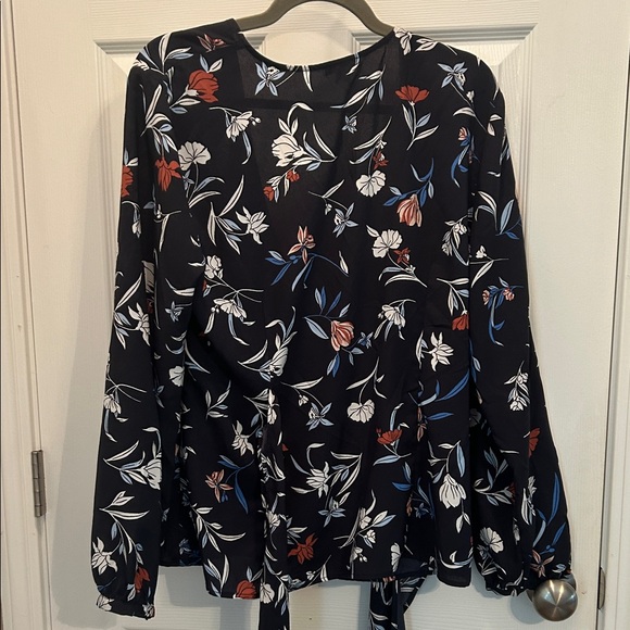 Ann Taylor Floral Wrap Blouse - Picture 5 of 6